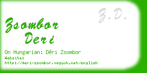 zsombor deri business card