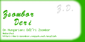 zsombor deri business card